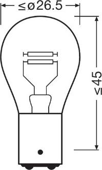 OSRAM 7225-2BL - ŻARÓWKA ORGINAL P21-4W 12V-21-4W 12V 2SZT. BLISTER EKO