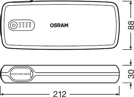 OSRAM OBSL400 - KOMPAKTOWY ROZRUSZNIK LITOWY 400 - 12V 16800 MAH. ROZRUCH. 2000A