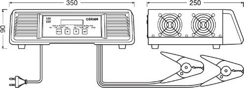 OSRAM OSCP5024 - INTELIGENTNY PROSTOWNIK SMART CHARGE PRO 50A. 12V - 24V 1500W