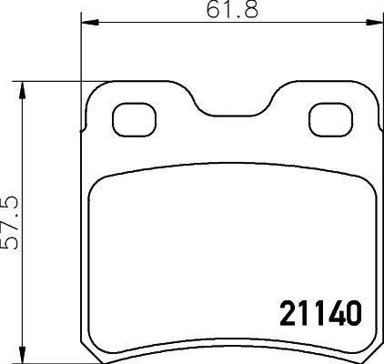 Textar 2114001 - KLOCKI HAM. OPEL T. ASTRA F KO
