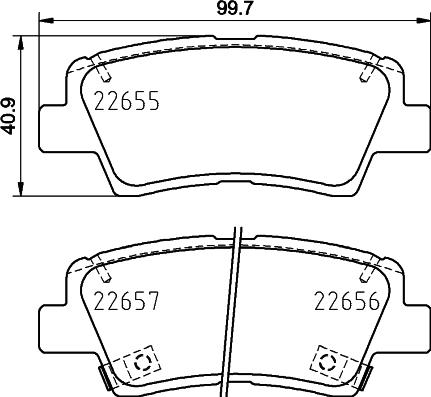 Textar 2265501 - KLOCKI HAM. KIA T. NIRO-RIO-SPORTAGE-STONIC 1.4-2.0 CRDI 15-