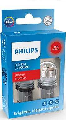 PHILIPS 11498RU70X2 - ZAROWKA LED P21W 11498 RU70 12-24V-2SZT