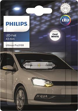 PHILIPS 11866CU31B1 - ZAROWKA LED C5W ULTINON PRO3100 12V 0.6W