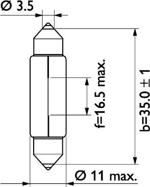 PHILIPS 13844B2 - ZAROWKA C5W STANDARD 24V 5W-2SZT