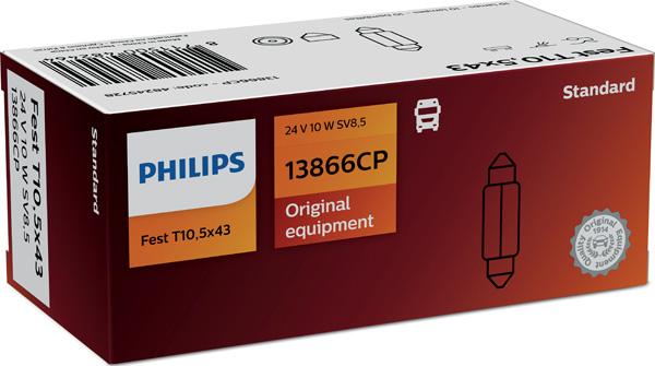 PHILIPS 13866CP — Żarówka, oświetlenie tablicy rejestracyjnej