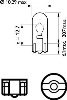 PHILIPS 12040VPB2 - ZAROWKA WBT10 VISION 12V 6W-2SZT