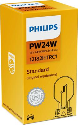 PHILIPS 12182HTRC1 - ŻARÓWKA PW24W 12V-24W WP3.3X14.5-3 HTR 1SZT BRAK ECE