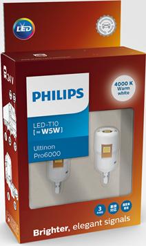 PHILIPS 24961WU60X2 - ZAROWKA W5W 12V 1W ULTINON P6000SI -2SZT