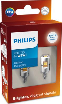 PHILIPS 24961WU60X2 - ZAROWKA W5W 12V 1W ULTINON P6000SI -2SZT