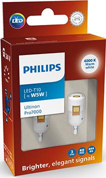 PHILIPS 24961WU70X2 - ZAROWKA LED W5W WU70 ULTINON 24V 1W-2SZT