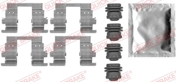 QUICK BRAKE 1090013 - ZESTAW INSTAL.KLOCKOW HAM.-T-ASTRA K 15-