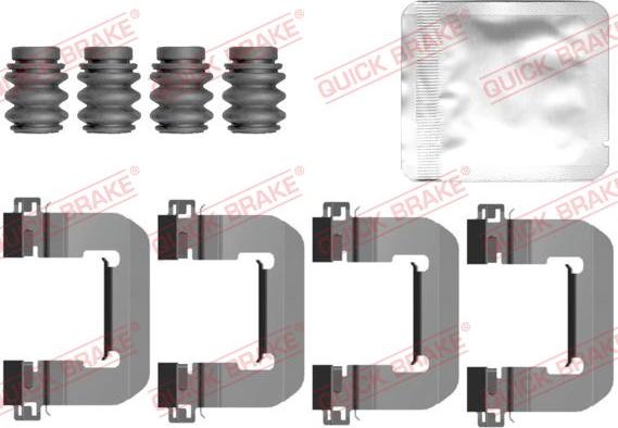 QUICK BRAKE 109-0149 - ZESTAW INST. KLOCKÓW HAM. TESLA T. MODEL S 12-