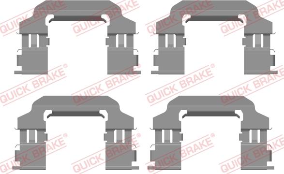 QUICK BRAKE 109-0138 — Zestaw akcesoriów, klocki hamulcowe