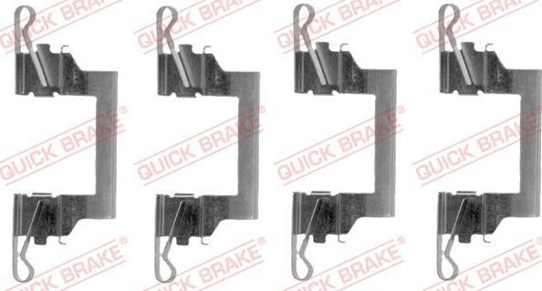 QUICK BRAKE 1091614 - ZESTAW INST. KLOCKÓW HAM. NISSAN P. PATHFINDER 2.7-3.2 TD-3.3-3.5 V6 4WD 97-04