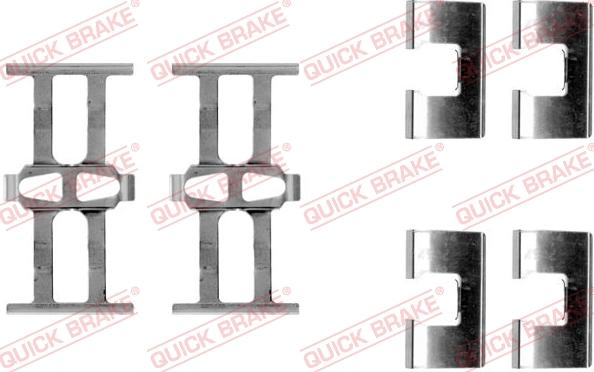 QUICK BRAKE 1091118 - ZESTAW INST. KLOCKÓW HAM. HONDA T. ACCORD-CR-V-PRELUDE 90-