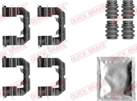 QUICK BRAKE 1091859 - ZESTAW INST. KLOCKÓW HAM. KIA P. RIO 1.1-1.4 CRDI 11-