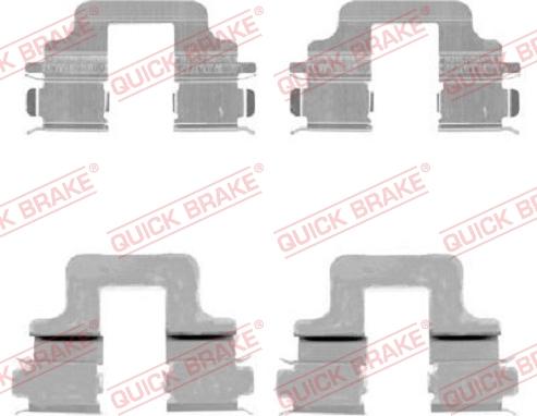QUICK BRAKE 1091731 - ZESTAW INST. KLOCKÓW HAM. FORD T. FORD GALAXY-MONDEO-S-MAX 06-15