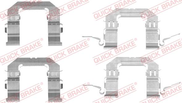 QUICK BRAKE 1091722 - ZESTAW INST. KLOCKÓW HAM. NISSAN P. MURANO-NAVARA-PATHFINDER-QASHQAI 05-