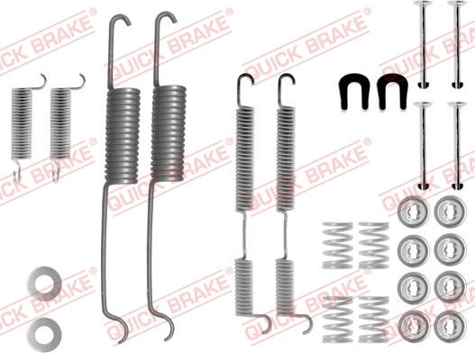 QUICK BRAKE 105-0518 — Zestaw dodatków, szczęki hamulcowe
