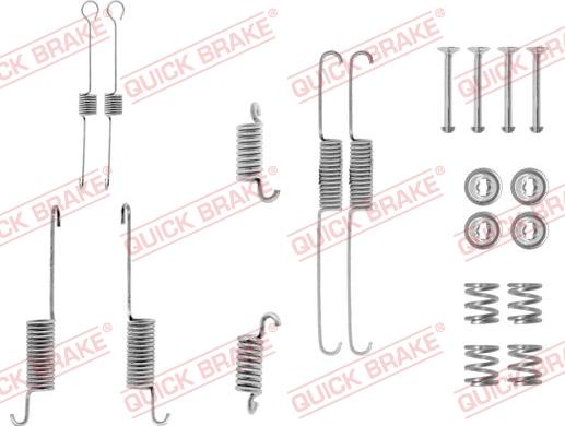 QUICK BRAKE 105-0615 - Zestaw montażowy szczęk hamulcowych