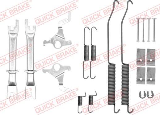 QUICK BRAKE 105-0036S - SPRĘŻYNY SZCZĘK HAM. NISSAN NAVARA 2.3-3.0 DCI 05- SUPERKIT