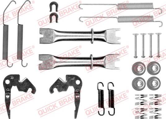 QUICK BRAKE 105-0033S-02 — Zestaw dodatków, szczęki hamulcowe