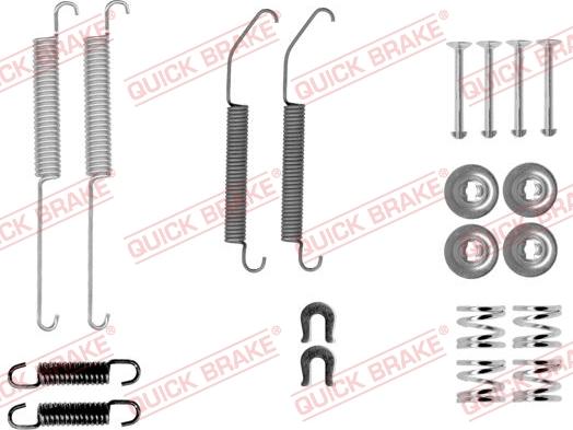 QUICK BRAKE 105-0033 — Zestaw dodatków, szczęki hamulcowe