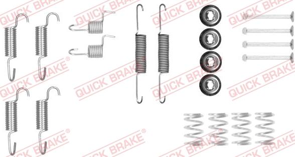 QUICK BRAKE 105-0025 - Zestaw montażowy szczęk hamulcowych
