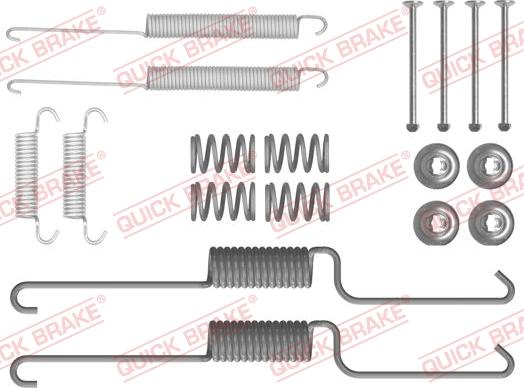 QUICK BRAKE 105-0026X-02 - SPRĘŻYNY SZCZĘK HAM. VW AMAROK 2.0-3.0 TDI 10- ZE SPRĘŻYNĄ DODATKOWĄ
