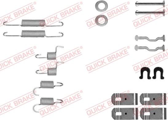 QUICK BRAKE 105-0028 — Zestaw akcesoriów, szczęki hamulcowe hamulca postojowego