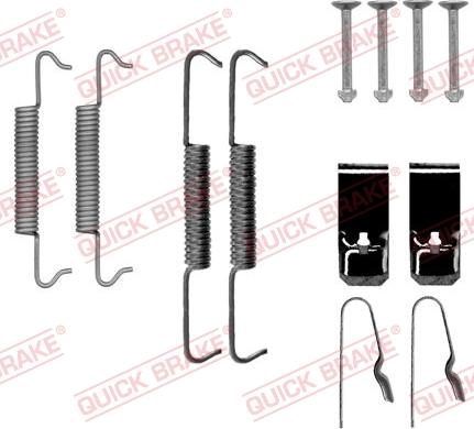 QUICK BRAKE 1050027 - Zestaw montażowy szczęk hamulcowych