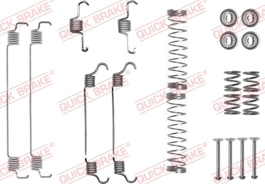 QUICK BRAKE 105-0835 - SPRĘŻYNY SZCZĘK HAM. CITROEN C2-C3-C4-DS3 02-