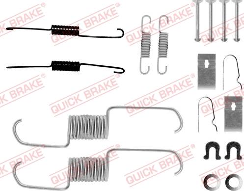 QUICK BRAKE 105-0743 — Zestaw dodatków, szczęki hamulcowe