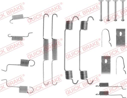 QUICK BRAKE 105-0742 - Zestaw montażowy szczęk hamulcowych