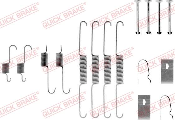 QUICK BRAKE 1050782 - SPRĘŻYNY SZCZĘK HAM. KIA T. SEPHIA-SHUMA 95-04