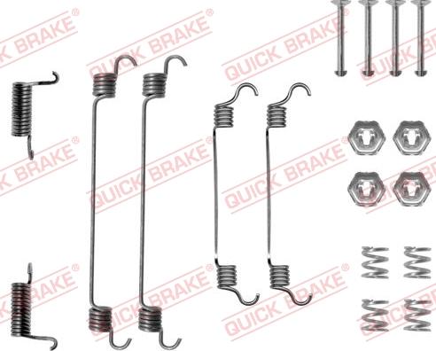 QUICK BRAKE 105-0737 - SPRĘŻYNY SZCZĘK HAM. NISSAN PRIMERA 1.6-2.0 D 90-96