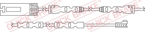 QUICK BRAKE WS 0291 A — Styk ostrzegawczy, zużycie okładzin hamulcowych