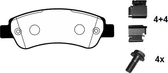 FEBI Bilstein 16814 - Klocek hamulcowy kpl.