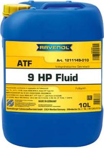 Ravenol 1211149-010-01-999 - OLEJ RAVENOL ATF 9HP FLUID 10L - G 060 162 - G0551620