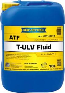 Ravenol 1211146-010-01-999 - OLEJ RAVENOL ATF T-ULV FLUID 10L - G 053 001 A2 - VOLVO 314921173-314921172 - PSA 16 350 560 80 - BMW 83 22 2 413 477 - BMW ATF