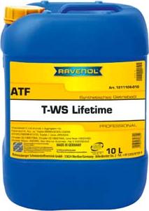 Ravenol 1211106-010-01-999 - OLEJ RAVENOL ATF T-WS LIFETIME 10L CHRYSLER-VW-TOYOTA