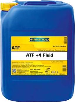 Ravenol 1211100-020-01-999 - OLEJ RAVENOL ATF 4 FLUID 20L SYNT. CHRYSLER-DODGE-PLYMOUTH