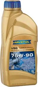 Ravenol 1221101-001-01-999 - OLEJ RAVENOL VSG 75W90 1L API GL4-5 - MB 235.8 - MAN 342 TYP S-1 - VOLVO 97312-97315 - POJAZDY CIĘŻAROWE