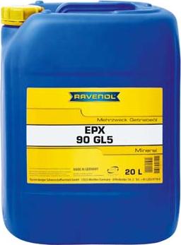 Ravenol 1223202-020-01-999 - OLEJ RAVENOL EPX 90 20L GL5 - MAN 342 TYP M-1 - MB 235.0 - MINERALNY