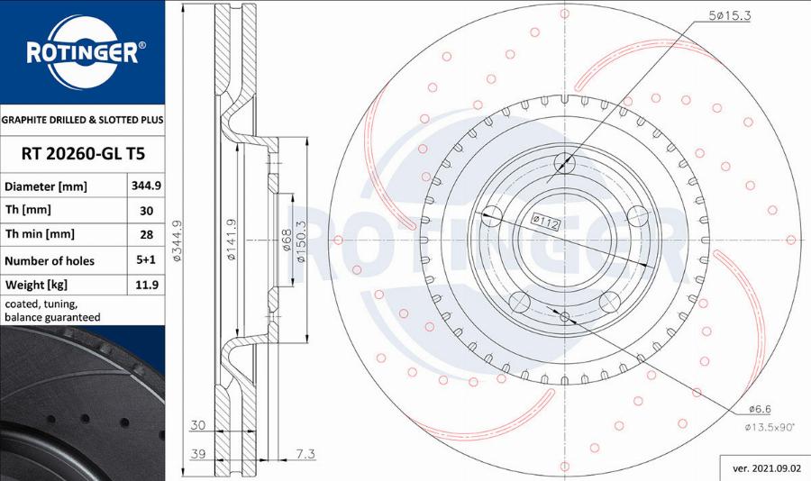 Rotinger RT 20260-GL T5 — Tarcza hamulcowa