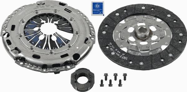 SACHS 3 000 970 036 - SPRZĘGŁO KPL. VW CADDY-GOLF-JETTA-PASSAT-TOURAN 1.6-2.0 TDI 05-