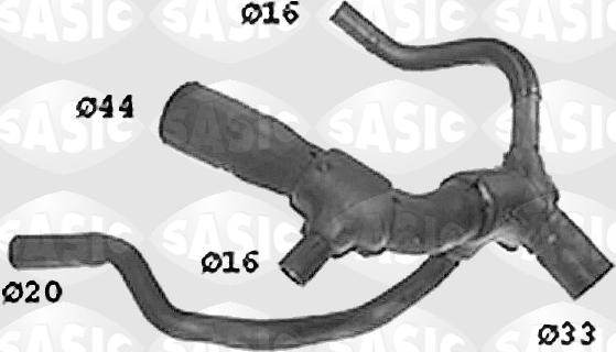 Sasic SWH6653 - PRZEWÓD CHŁODNICY FORD MONDEO 1.6-2.0 93-96 DOLNY