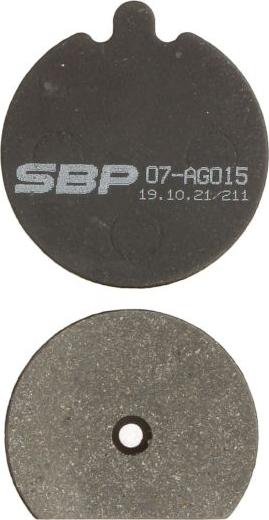 SBP 07-AG015 — Zestaw klocków hamulcowych, hamulce tarczowe