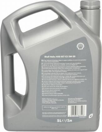 Shell 550046394 - OLEJ 5W30 SHELL HELIX HX8 ECT C3     5L