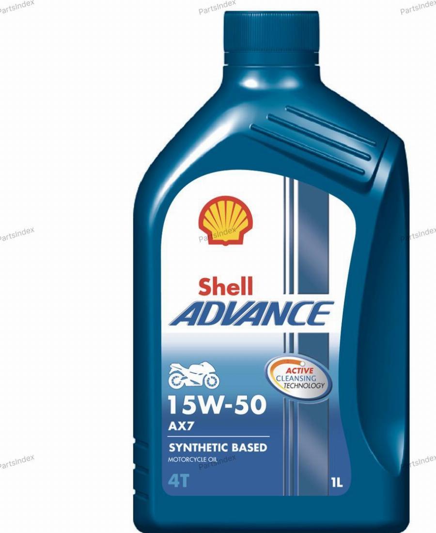 Shell 550053817 - OLEJ SHELL 15W50 1L AX7 4T ADVANCE SEMISYNTHETIC - JASO MA-2